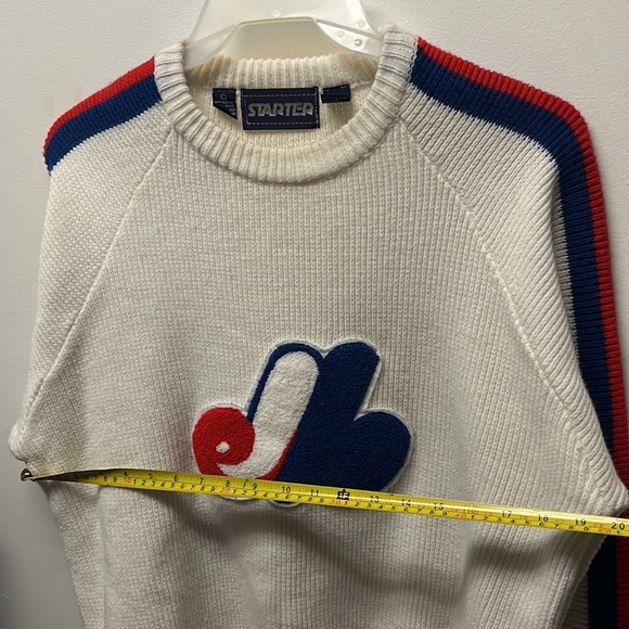 Vintage STARTER Montreal Expos Knit Sweater Crewneck - Picture 9 of 10
